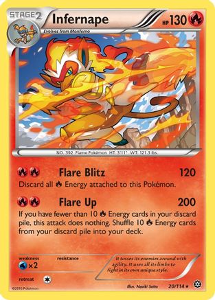 Infernape 020 - Reverse Holofoil XY Steam Siege - Holo Rare