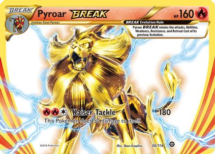 Pyroar BREAK 024 - Holofoil XY Steam Siege - Rare BREAK