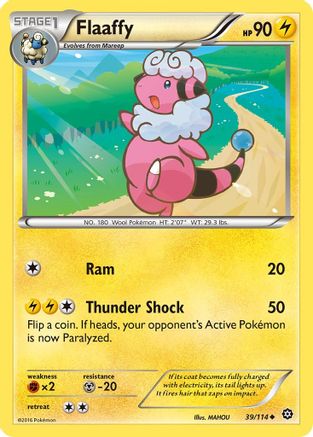 Flaaffy 039 - Reverse Holofoil XY Steam Siege - Uncommon