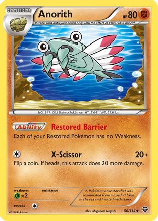 Anorith 056 XY Steam Siege - Uncommon