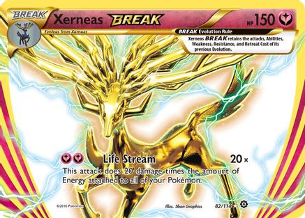 Xerneas BREAK 082 - Holofoil XY Steam Siege - Rare BREAK