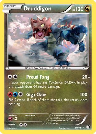 Druddigon 083 - Reverse Holofoil XY Steam Siege - Rare