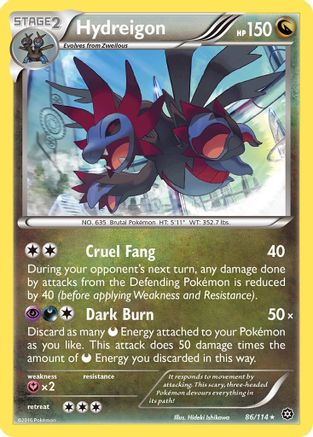 Hydreigon 086 - Reverse Holofoil XY Steam Siege - Holo Rare