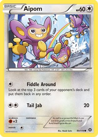 Aipom 090 - Reverse Holofoil XY Steam Siege - Common