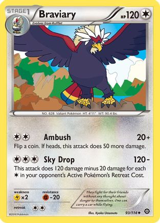 Braviary - Reverse Holofoil XY Steam Siege - Uncommon