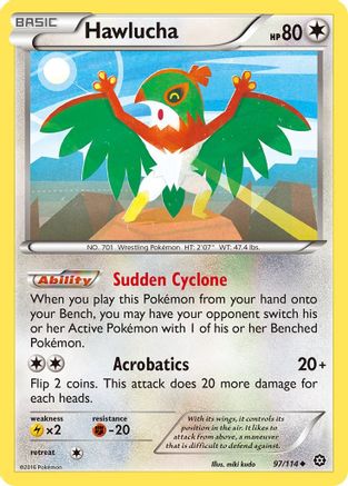 Hawlucha 097 - Reverse Holofoil XY Steam Siege - Uncommon