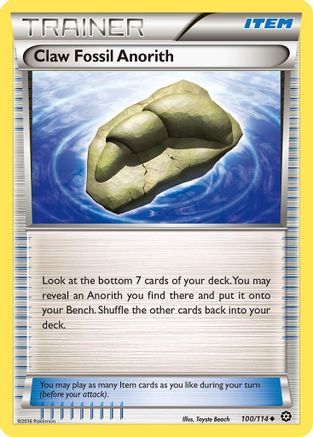 Claw Fossil Anorith 100 XY Steam Siege - Uncommon