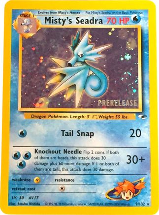 Misty's Seadra (Prerelease) 009 - Holofoil WoTC Promo - Promo