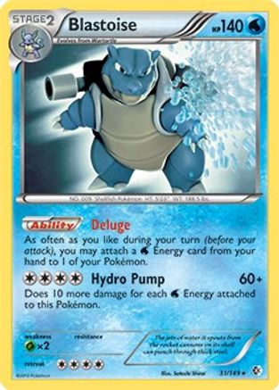 Blastoise (BW Boundaries Crossed) 031/149 Deck Exclusives - Rare