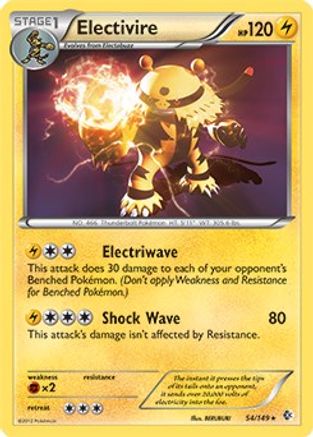 Electivire - 54/149 (BW Boundaries Crossed)/149 Deck Exclusives - Rare