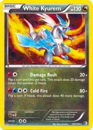 White Kyurem - 102/149 (BW Boundaries Crossed)/149 - Holofoil Deck Exclusives - Holo Rare