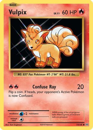 Vulpix 014 - Reverse Holofoil XY Evolutions - Common