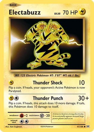 Electabuzz 041 - Reverse Holofoil XY Evolutions - Common