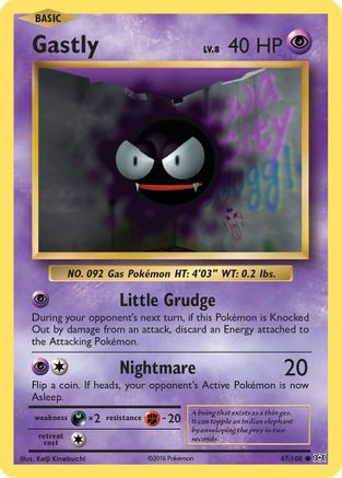 Gastly 047 - Reverse Holofoil XY Evolutions - Common