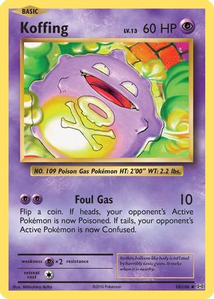 Koffing 050 - Reverse Holofoil XY Evolutions - Uncommon