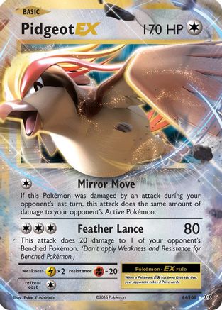 Pidgeot EX 064 - Holofoil XY Evolutions - Ultra Rare