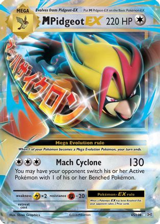 M Pidgeot EX 065 - Holofoil XY Evolutions - Ultra Rare