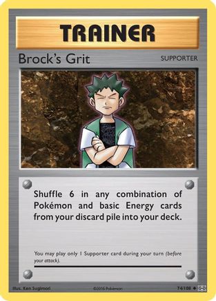 Brock's Grit 074 - Reverse Holofoil XY Evolutions - Uncommon