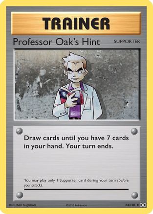 Professor Oak's Hint 084 XY Evolutions - Uncommon