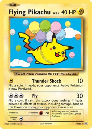 Flying Pikachu 110 XY Evolutions - Secret Rare