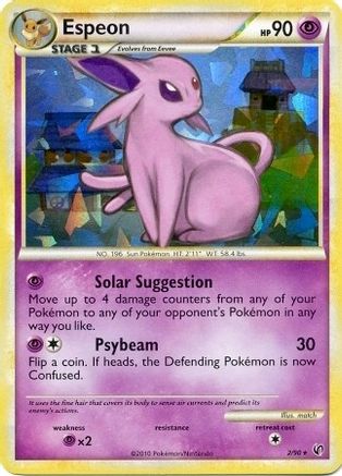 Espeon - 2/90 (HGSS Undaunted - Cracked Ice Holo)/090 - Holofoil Deck Exclusives - Holo Rare