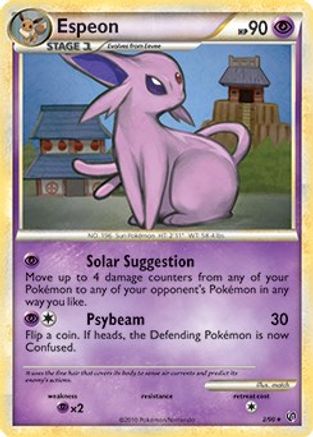 Espeon - 2/90 (HGSS Undaunted)/090 Deck Exclusives - Rare