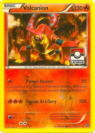 Volcanion (Pokemon League) 025/114 - Reverse Holofoil League & Championship Cards - Promo