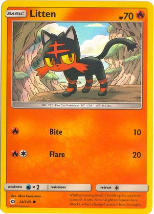 Litten (Water Web Holo) 024/149 - Holofoil Miscellaneous Cards & Products - Promo