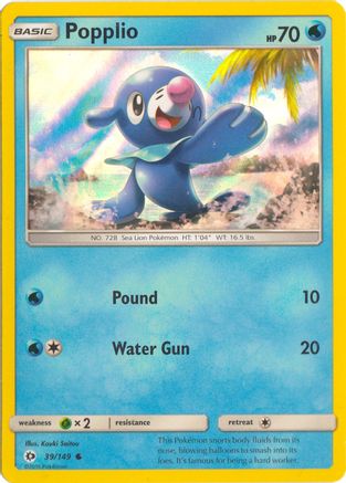 Popplio (Water Web Holo) 039/149 - Holofoil Miscellaneous Cards & Products - Promo