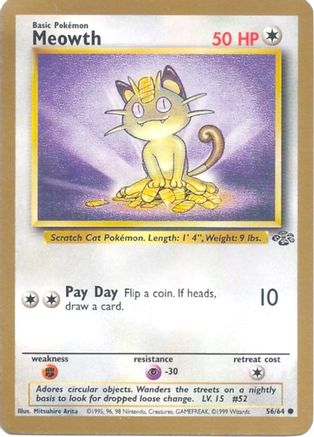 Meowth (Gold Bordered Promo) 056/64 Miscellaneous Cards & Products - Promo
