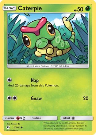 Caterpie 001 SM Base Set - Common
