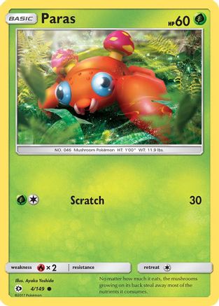 Paras 004/149 SM Base Set - Common