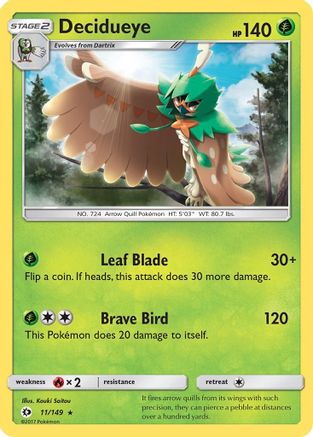 Decidueye 011 SM Base Set - Rare