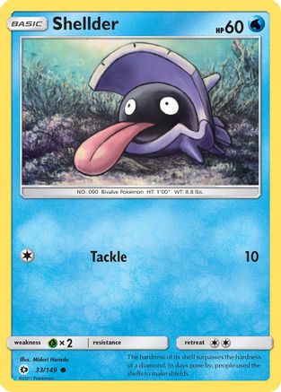 Shellder 033/149 SM Base Set - Common