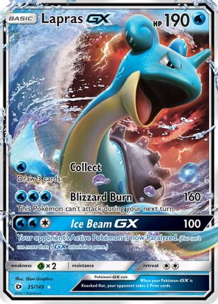 Lapras GX 035 - Holofoil SM Base Set - Ultra Rare