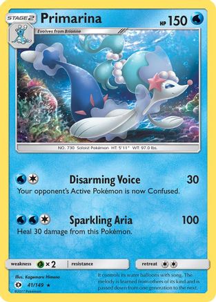 Primarina 041 SM Base Set - Rare
