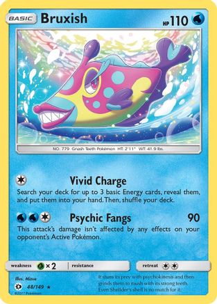 Bruxish 048 - Reverse Holofoil SM Base Set - Rare