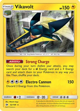 Vikavolt 052 - Reverse Holofoil SM Base Set - Holo Rare