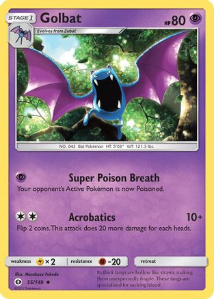 Golbat 055/149 SM Base Set - Uncommon