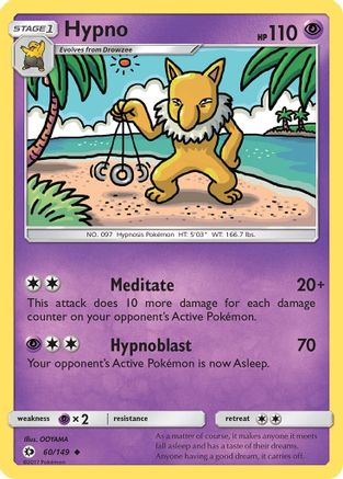Hypno 060 SM Base Set - Uncommon