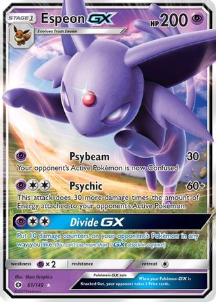 Espeon GX 061 - Holofoil SM Base Set - Ultra Rare