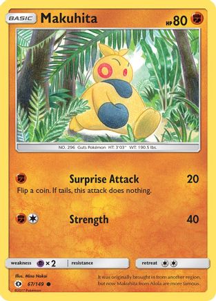 Makuhita 067 - Reverse Holofoil SM Base Set - Common