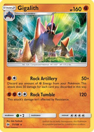 Gigalith 071/149 - Holofoil SM Base Set - Holo Rare