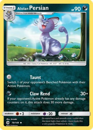 Alolan Persian 079 - Reverse Holofoil SM Base Set - Uncommon