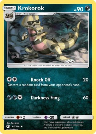 Krokorok - Reverse Holofoil SM Base Set - Uncommon
