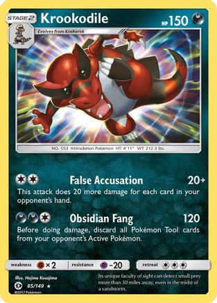Krookodile 085 - Holofoil SM Base Set - Holo Rare