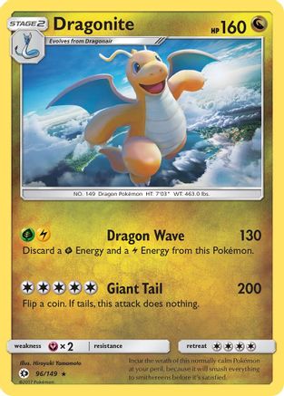 Dragonite 096 - Holofoil SM Base Set - Holo Rare