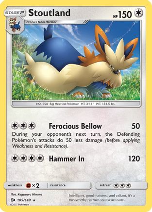 Stoutland 105 SM Base Set - Rare