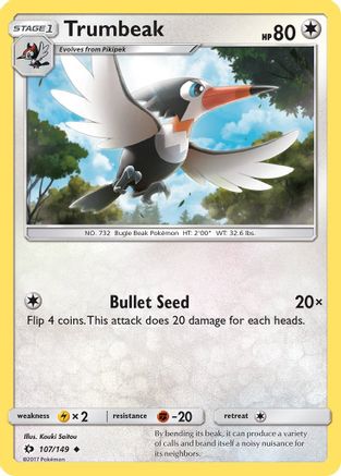 Trumbeak 107 - Reverse Holofoil SM Base Set - Uncommon