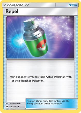 Repel 130 - Reverse Holofoil SM Base Set - Uncommon